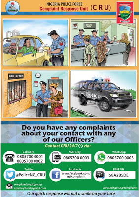How to make your police complaints via @policeNG_CRU