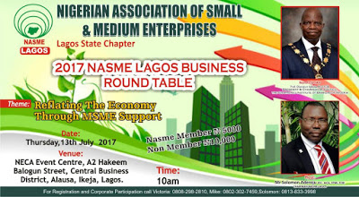 Reflating The Economy Through MSME Support – NASME Business Luncheon on 13/7/2017