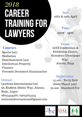 2018 Career Training For Lawyers – 3 Days To Go