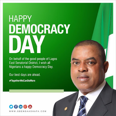 Citizen Particpation Key In Developing Democratic Institutions And A Succesful Democracy | Senator Gbenga Ashafa