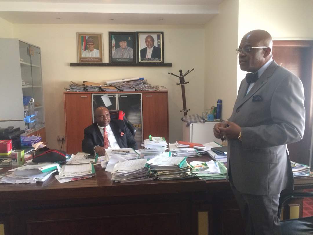 Photos: Paul Usoro meets with Preye Agedah in Bayelsa State