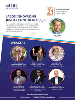 The Lagos Innovating Justice  Conference happening this September