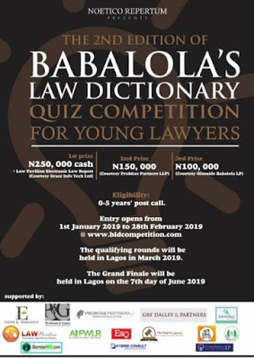 2nd Edition Of Babalola’s Law Dictionary Quiz Competition Is Here