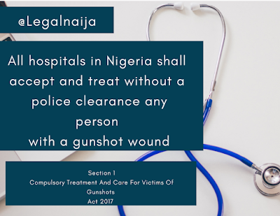 Provisions of the 2017 Compulsory Treatment And Care For Victims Of Gunshots Act