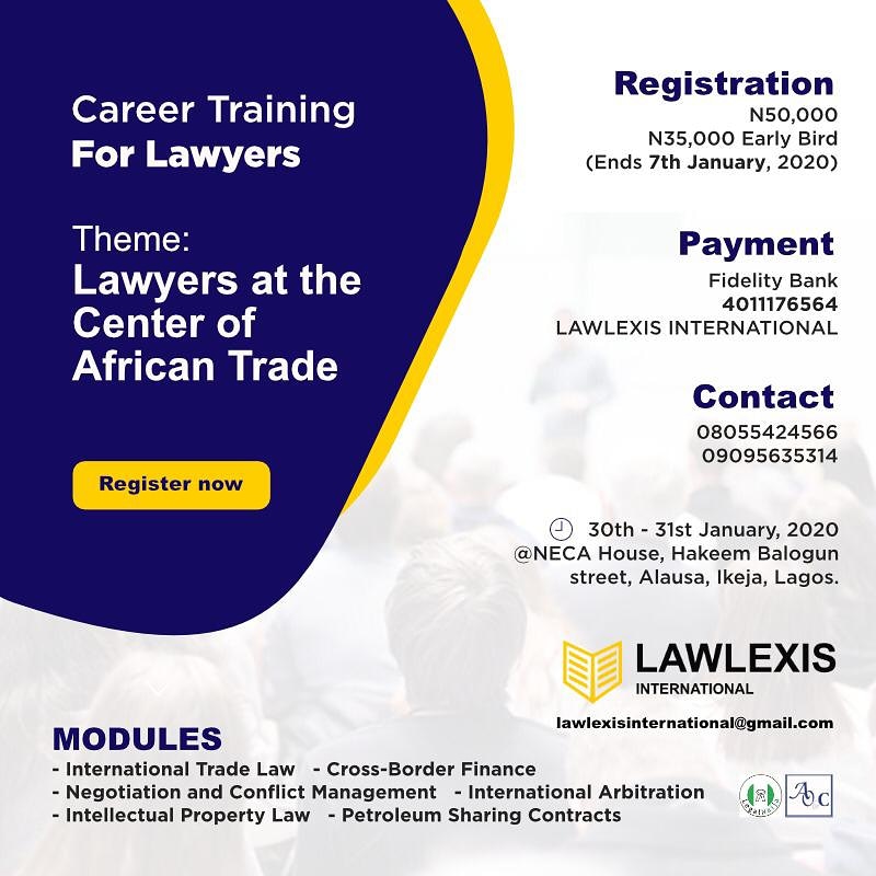 Register for the International Trade Law and Conflict Management Training for Lawyers