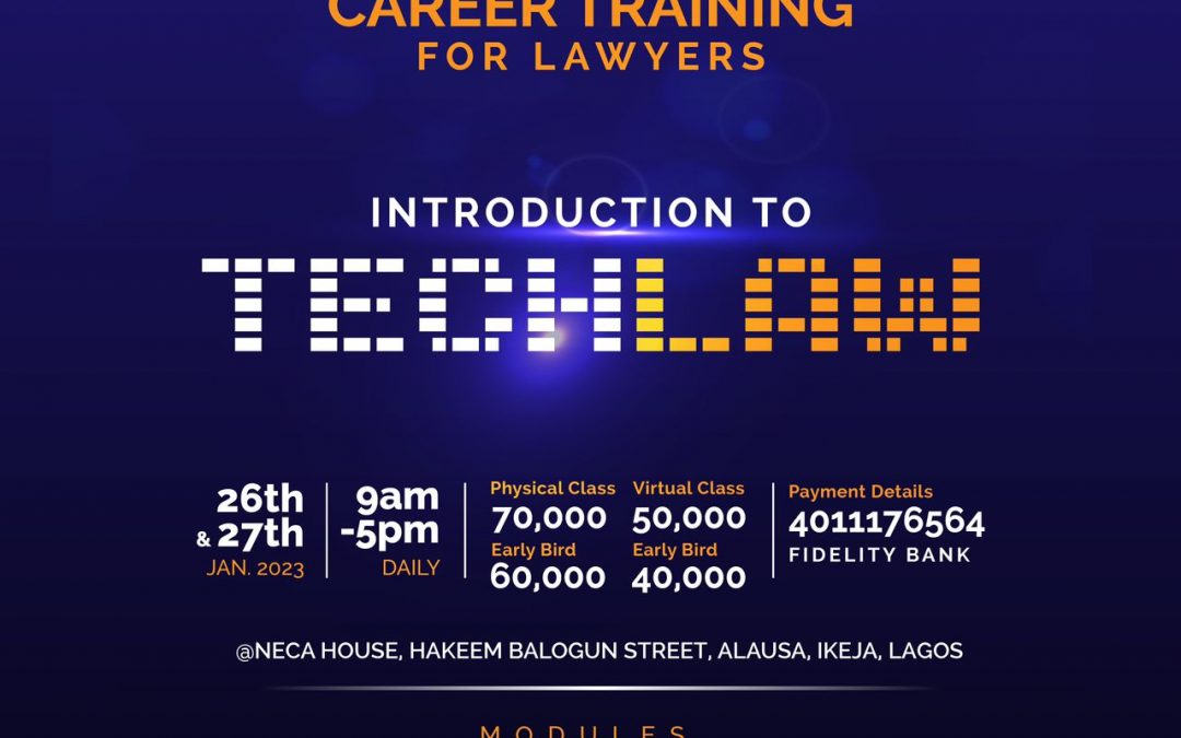 Get 10% Off Introduction To Tech Law Training Using The Voucher Code: LEGAL9JA