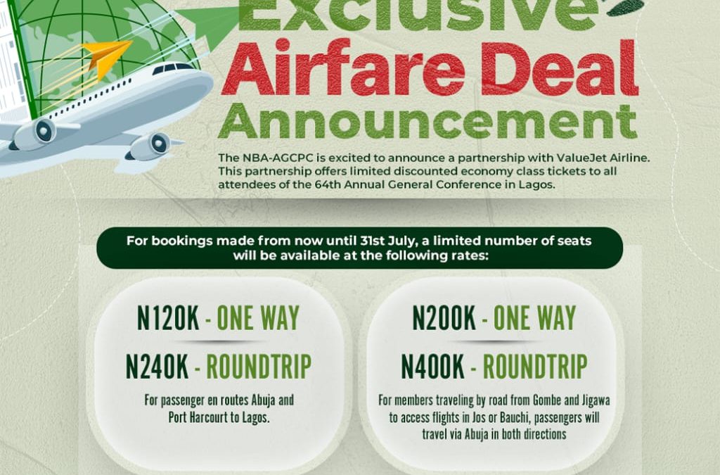 Discounted ValueJet Airline Tickets for NBA Annual General Conference Delegates