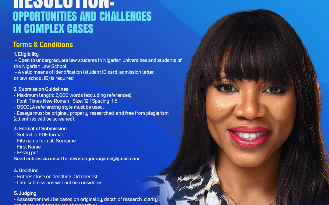 CALL FOR ENTRIES: Agbakoba Onyejiuwa Annual Legal Essay Competition 2025 