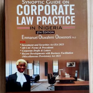 Synoptic Guide on Corporate Law Practice in Nigeria